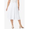 Jessica London Women's Plus Size Button-Front Gauze Midi Skirt - 3 of 4