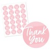 Big Dot of Happiness Pink Elegantly Simple - Guest Party Favors Circle Sticker Labels - 24 Count - 2 of 4