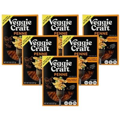 Veggiecraft Penne Pasta Peas, Lentils and Sweet Potato - 6 pack, 8 oz
