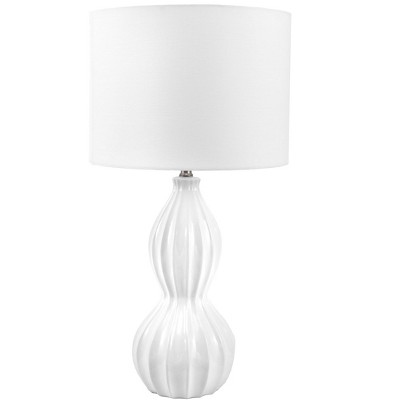 nuLOOM Cary Ceramic 30" Table Lamp Lighting - Cream 30" H x 15" W x 15"D