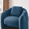 Art Leon Comfortable Upholstered Pumpkin Chair with Back Cushion - 4 of 4