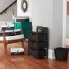 Woven Basket with Lid, Paper Rope Basket with Curved Front, Washable Poly-Cotton Liner, Black - 4 of 4