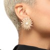 SOHI Women's Crystal Silver Rays Stud Earrings - 4 of 4