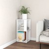 CLIHOME 2-Tier Side End Table Corner Cabinets Bedside Sofa Table With Storage Shelves - 3 of 4