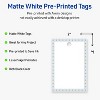 Avery Printable Rectangle Tags, Gold Dots with Blue Border, 2" x 3", Matte White Rectangle Tags, Laser/Inkjet, 80ct, Great for Product Tags - 2 of 4