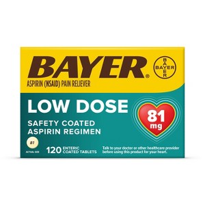 Bayer Low Dose Aspirin 81mg Regimen Pain Reliever Coated Tablets (NSAID) - 1 of 4