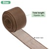 Unique Bargains Burlap Wired Edge Durable Thick Fabric Ribbons for DIY Crafts 1 Pc - 3 of 4
