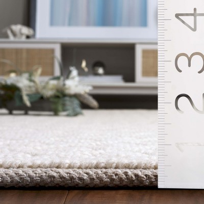 Ivory Handmade Wool Tufted Rectangular 4' x 6' Area Rug