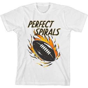 "Perfect Spirals" Flaming Football Youth Short Sleeve Tee - 1 of 2