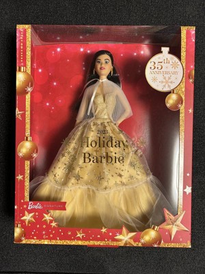 Barbie Signature 2023 Holiday Barbie Doll, 35Th, Anniversary, Golden Gown,  Brown