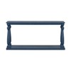 HDZNVF Vintage Wood Grain Console Table with Bottom Shelf and Four Vase Legs, Navy Blue - 3 of 4