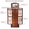 Tangkula 8 Drawers Old-fashioned Jewelry Cabinet Vanity Makeup Set Brown - 4 of 4