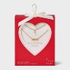 14K Gold Dipped Cubic Zirconia "xoxo" Multi-Strand Necklace - A New Day™ Gold - 3 of 4
