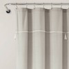 Ombre Embroidery Tassel Yarn Dyed Cotton Shower Curtain - Lush Décor - 2 of 4