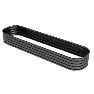 Aghana Digitals Dark Gray Galvanized Steel Raised Garden Bed Kit - 7.9'x2'x1' Metal Planter with - 1 of 4
