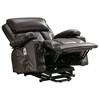 AndMakers 38.58 in. W Leather Recliner with Remote Control, Tufted and Storage - 3 of 4