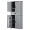 Large Bathroom Storage Cabinet with Multi-Functional Storage Space-Christopher Knight Home - 2 of 4