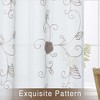 Floral Embroidered Voile Sheer Kitchen Tier Curtains or Valances - 4 of 4
