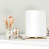 Unique Bargains Square Desktop Cosmetic Mirror Wood Color 1 Pc - 3 of 3