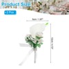 Unique Bargains Calla Lily Boutonnieres Silk Ribbon Artificial Flowers with Pins 2 Pcs - 2 of 4