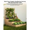 Elevated Garden Planter for Climbing Plants,Outdoor Planter Box for Patio,Wooden Vertical Raised Bed with Trellis and Drainage Base - 3 of 4