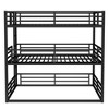 Kumasinova Metal Triple Bunk Bed, Heavy-Duty Steel Bed Frame with Full-Length Guardrails, Noise-Reducing Design for Shared Kids' Rooms/Guest Spaces - 4 of 4