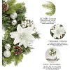 COZONY 16-Inch Christmas Wreath with Red Berries and Pine Cones, Artificial Pine Garland for Front Door and Fireplace - 4 of 4