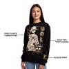 One Piece Luffy Icons Gold Foil Print Women’s Black Crew Neck Long Sleeve Fleece Sweatshirt - 2 of 4