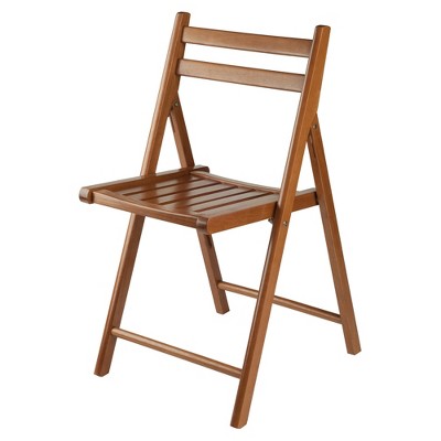 Teak Mid-Century Modern Armless Folding Side Chairs Set