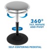 Mount-It! Height Adjustable Standing Desk Stool with Padded Seat & Non-Slip Rubber Base - 4 of 4