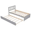 Contemporary Wooden Single-Size Platform Bed with 2 Drawers in Whitewashed Color - 4 of 4