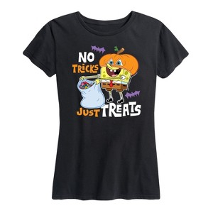 Women's - SpongeBob SquarePants - No Tricks Just Treats Short Sleeve Graphic T-Shirt - 1 of 4