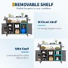Portable Outdoor BBQ Prep Table - Metal Kitchen Island with Lockable Wheels, Storage Cabinet & Stainless Steel Top for Backyard Cooking - 4 of 4