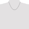 Black Bow Jewelry 2mm, 14k White Gold, Diamond Cut Singapore Chain Necklace - 2 of 4