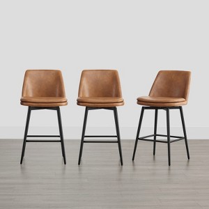 Spruce&Spring Counter Height Swivel Barstool Set - 1 of 4