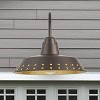 Dewdrop 28.7" Black Iron Outdoor Wall Light, 1-Light Farmhouse Rustic Exterior Fixture with White Rivets for Porch, Patio, Garden - 3 of 4