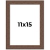 PosterPalooza | 11x15 Wide Barnwood Picture Frame, UV Acrylic, 6 Finishes - Grey, Brown, White, and Black - 2 of 4