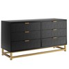 Dresser for Bedroom, 6 Drawer Dresser with Metal Legs, Wood Dresser Chest Organizer with Wide Storage - 3 of 4