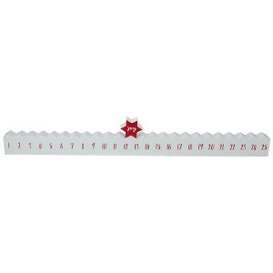 Northlight Christmas "Joy" Countdown Advent Calendar - 24" - Red and White - 1 of 4