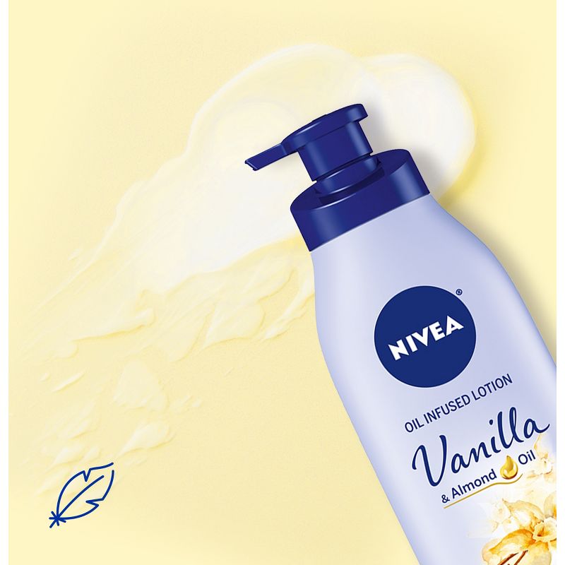 Nivea Oil Infused Body Lotion with Vanilla and Almond Oil - 16.9 fl oz, 3 of 10