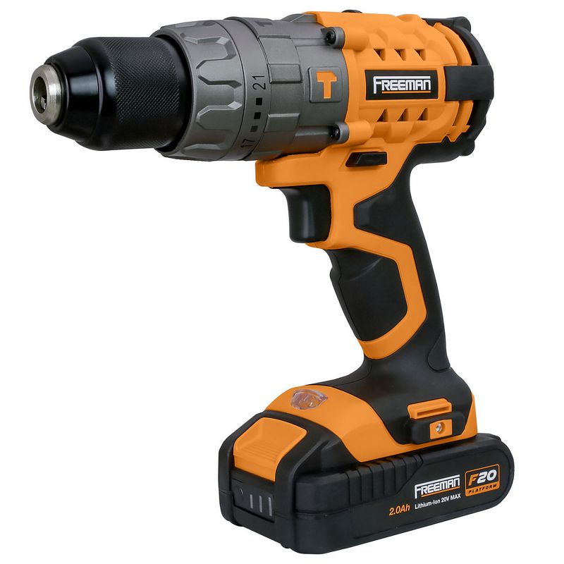 Freeman PECCKT 20V Lithium-Ion Cordless 2-Tool and LED Light Combo Kit (2 Ah), 2 of 15