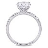 EVERLY JEWELRY  |   14K White Gold 1/10 CT Diamond TW And 2 CT DEW Created Moissanite-White Fashion Ring - 4 of 4