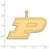 Black Bow Jewelry 10k Yellow Gold Purdue Boilermakers NCAA Extra Large Pendant - 2 of 3