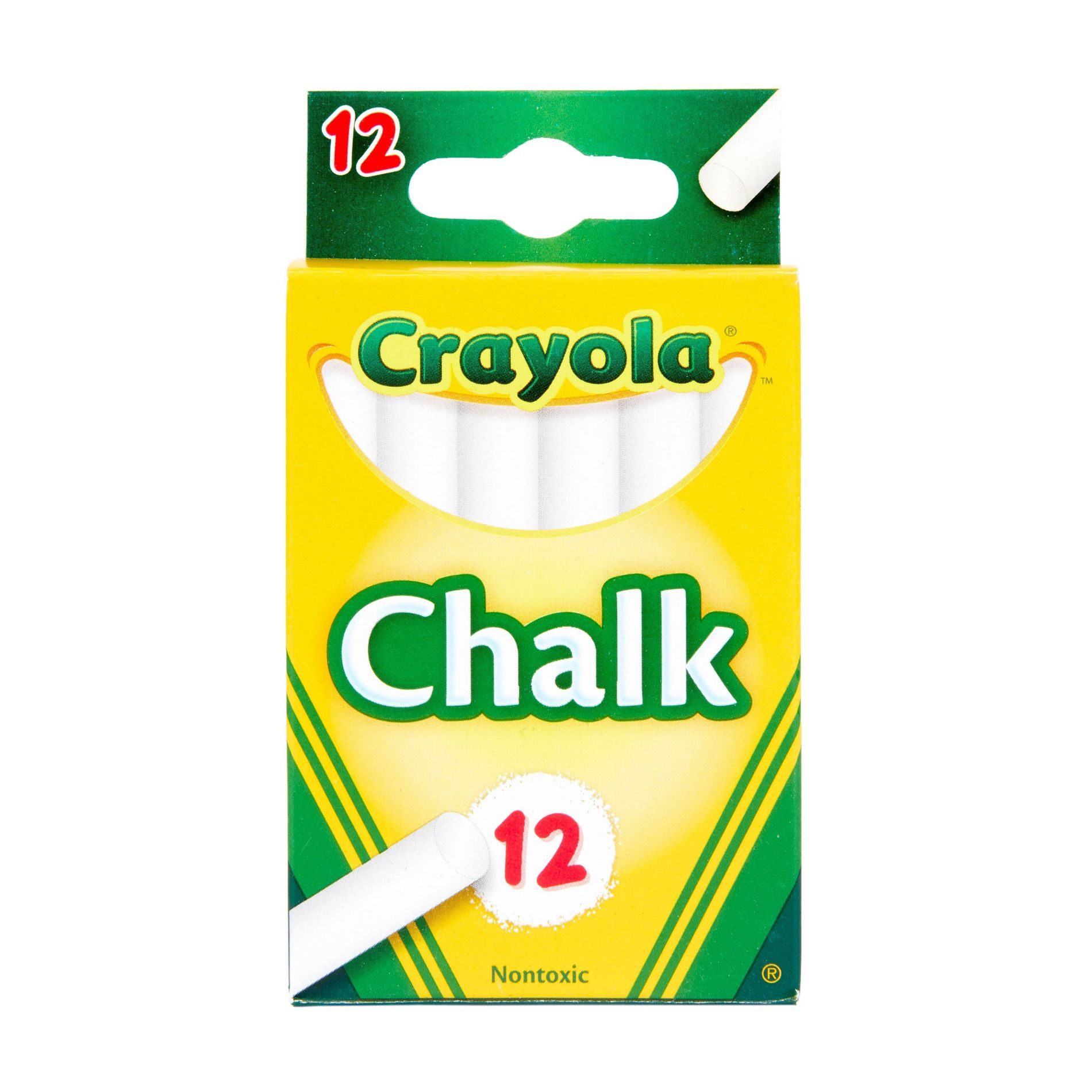 Crayola 12ct Chalk White: Washable Non-Toxic Chalkboard & Sidewalk Chalk for Kids 3+