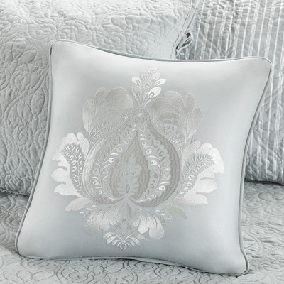 Quebec Gray Reversible Daybed Cover Set with Embroidered Pillow
