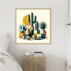 Amanti Art Succulents in Cubist Vases by David Galan Canvas Wall Art Print Framed - 4 of 4