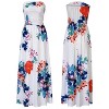 Coolmee Women's Summer Floral Dress Casual Sexy Strapless Party Wedding Guest Beach Formal Maxi Dress - 4 of 4