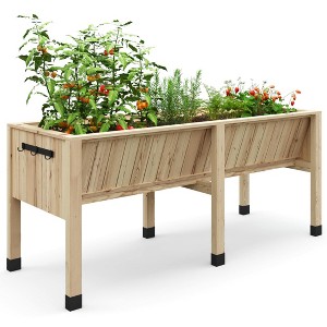 GustoWave Raised Garden Bed 6 x 2 x 2.5FT, Raised Garden Beds Outdoor with 6 Legs, Detachable Liner, Wooden Raised Planter Box for Backyard, Patio - 1 of 4