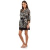 Ashford & Brooks Women's Satin Lace Short Duster Robe - 2 of 4