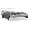 vidaXL Metal Bed Frame without Mattress with Footboard White 59.1"x78.7" - 2 of 4